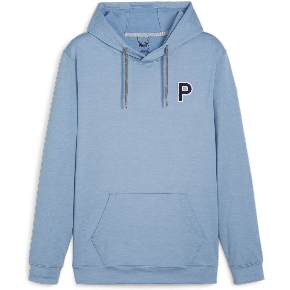 Puma Cloudspun Patch Hoodie (2024) Herre Pullover - Zen Blue Heather - Str. M