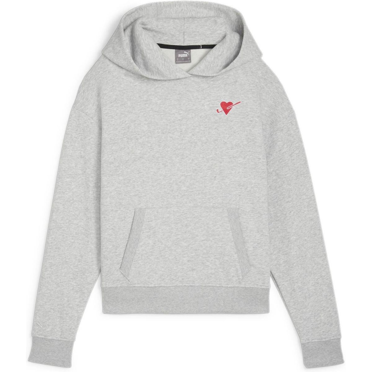 Puma Enjoy Hoodie (2024) Dame Pullover - Ash Gray Heather - Str. L