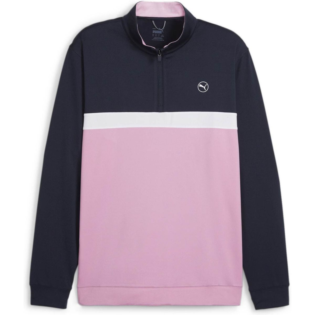 Puma Pure Colorblock (2024) Herre Pullover - Deep Navy/Pink Icing - Str. XXL