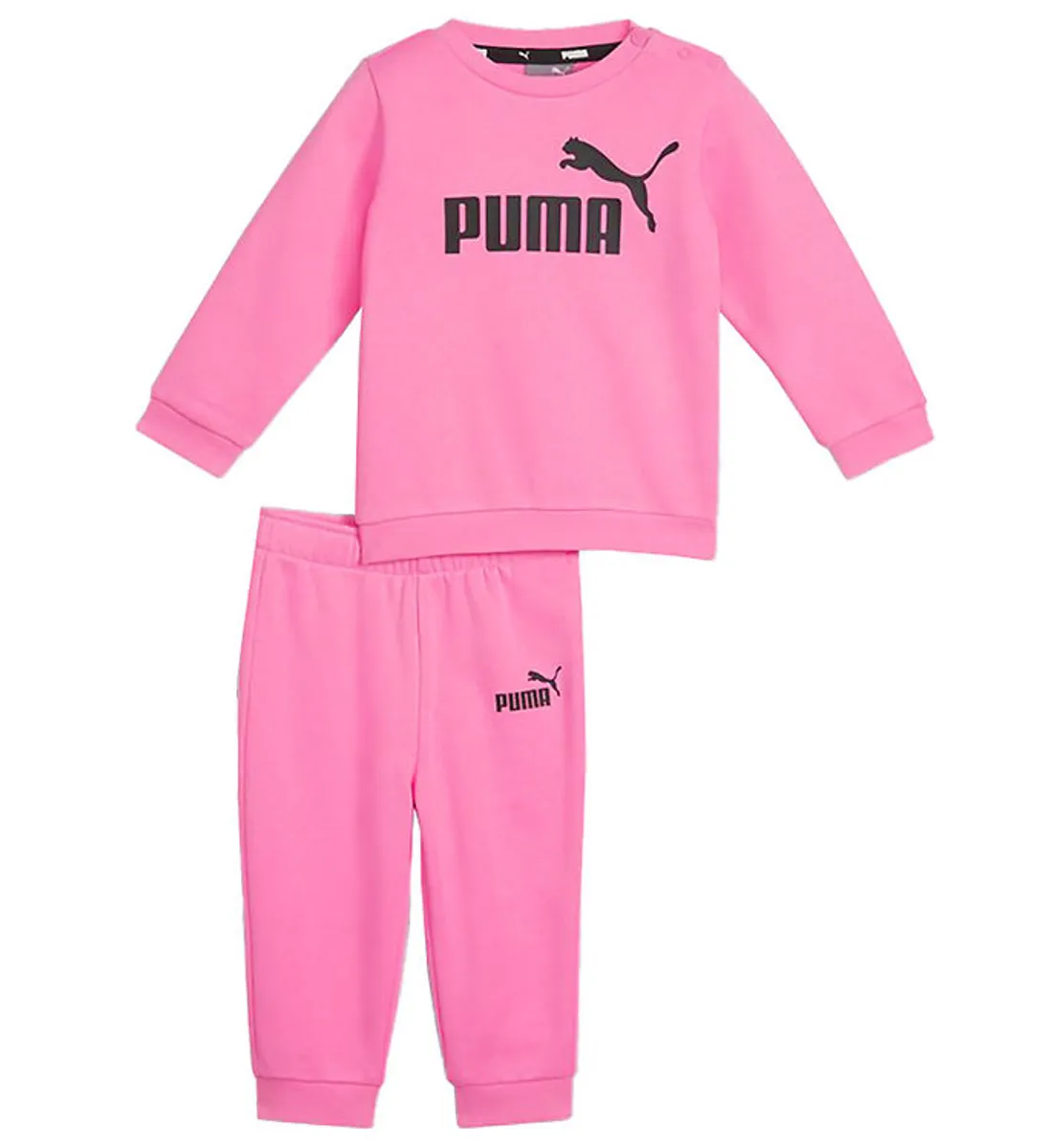 Puma Sweatsæt - Minicats ESS Crew Jogger - Fast Pink