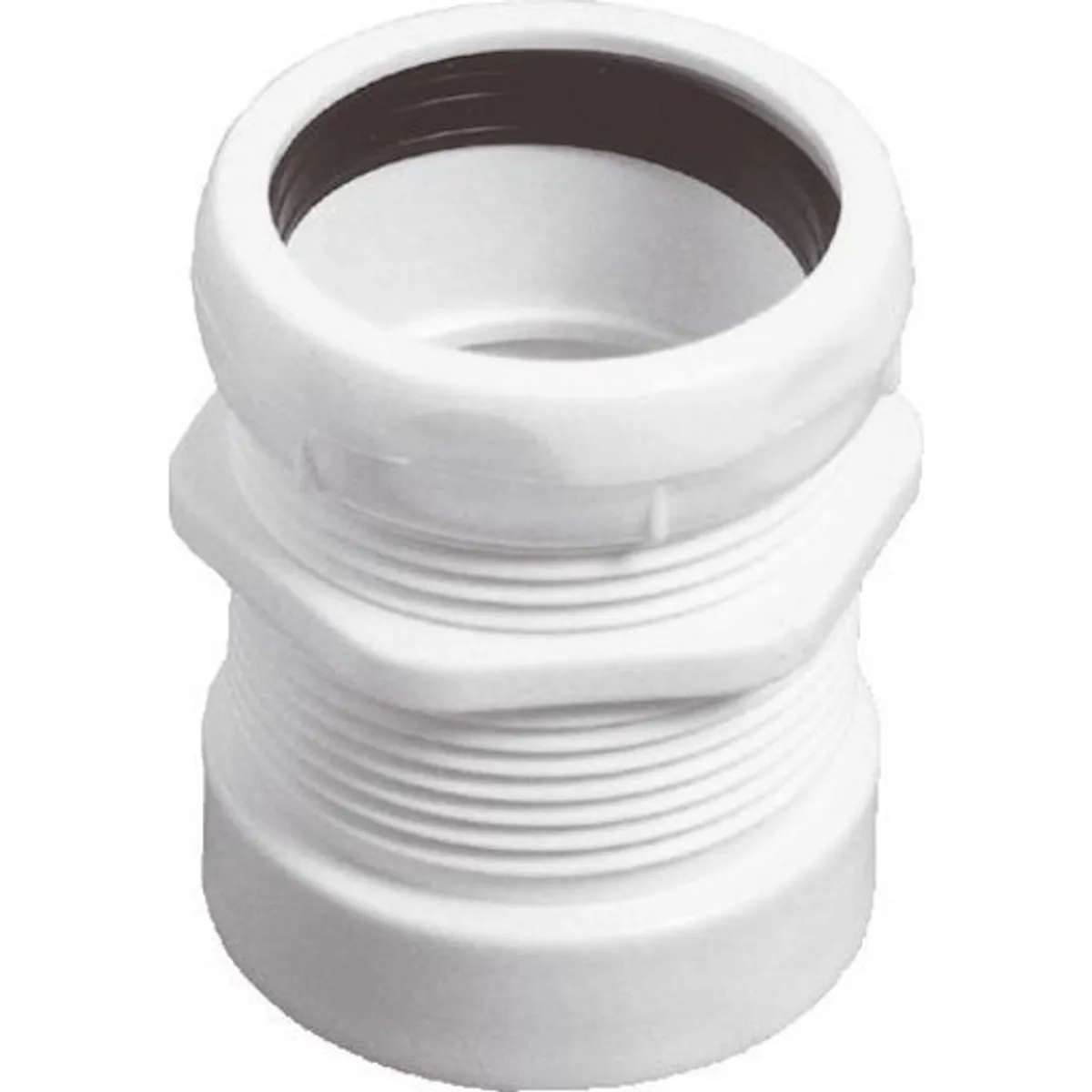 Purus overgang, Ø32 mm x 1 1/2", nippel, plast, hvid