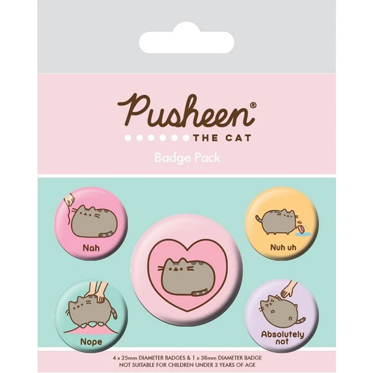 Pusheen - Pin Badges 5-Pack - Nah