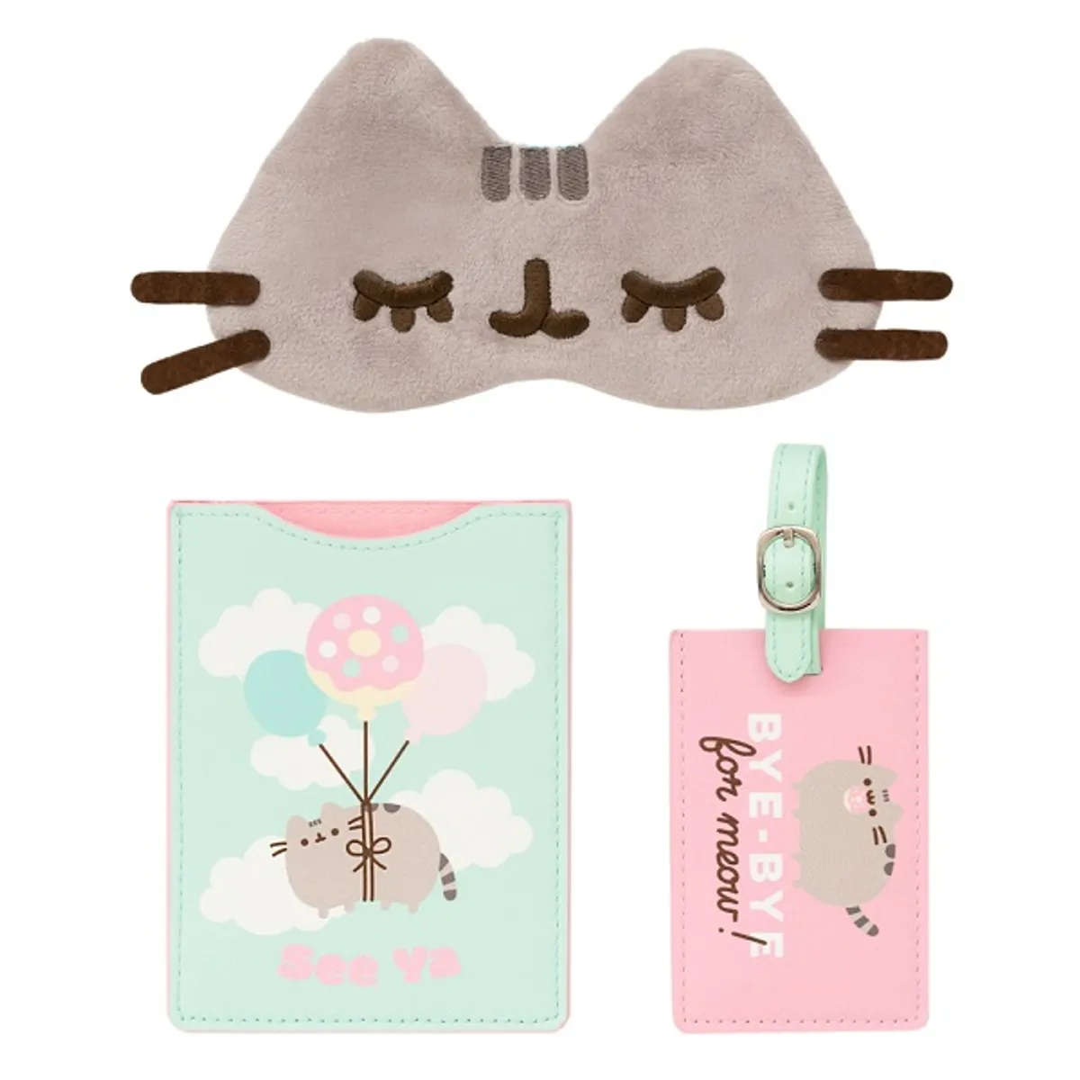 Pusheen - Travel Set (Passport Holder, Luggage Tag, & Sleep Mask)