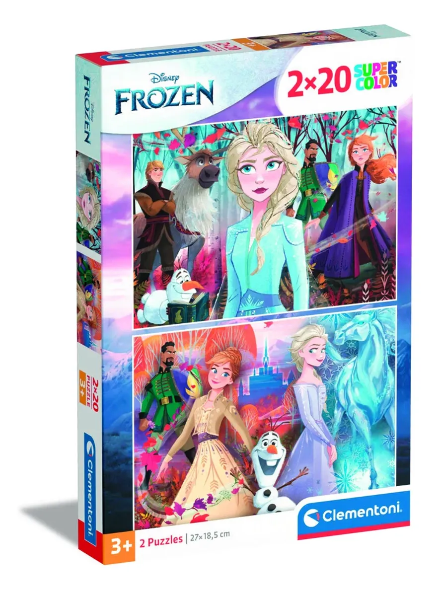 Puslespil Frozen 2, 2 X 20 brikker