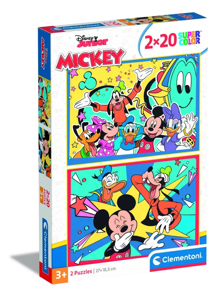 Puslespil Mickey New 2 X 20 brikker