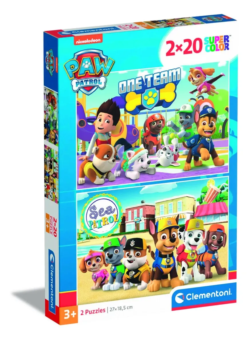 Puslespil Paw Patrol 2 X 20 brikker