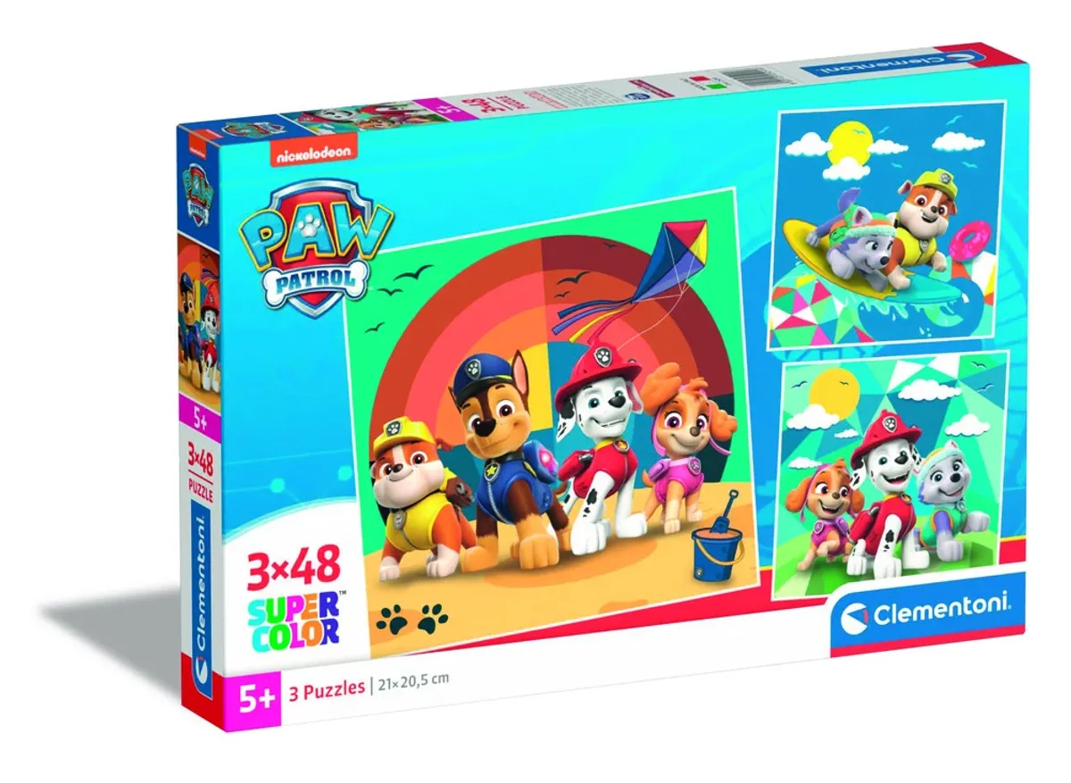 Puslespil Paw Patrol 3x48 brikker