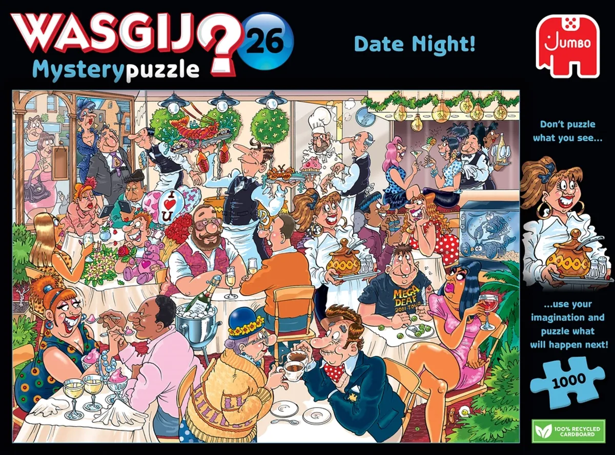 Puslespil Wasgij Mystery 26 date night! 1000 brikker