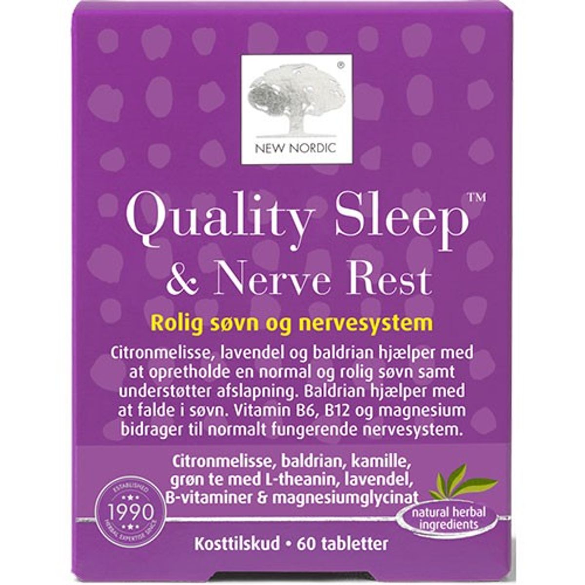 Quality Sleep & Nerve Rest - 60 tabletter