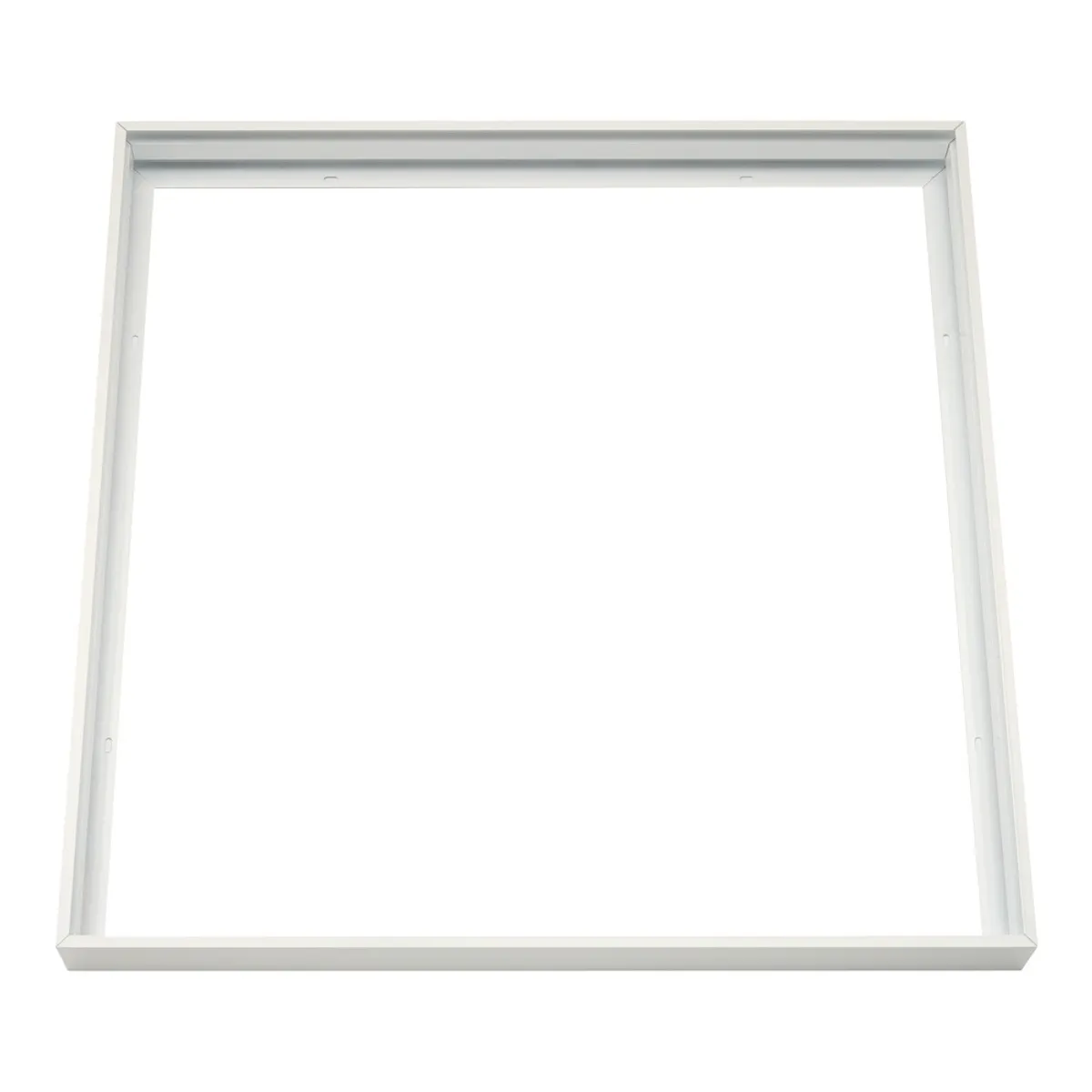 Ramme til 60x60 LED panel - Hurtig samlesæt, plast hjørner, hvid kant, 65mm høj,