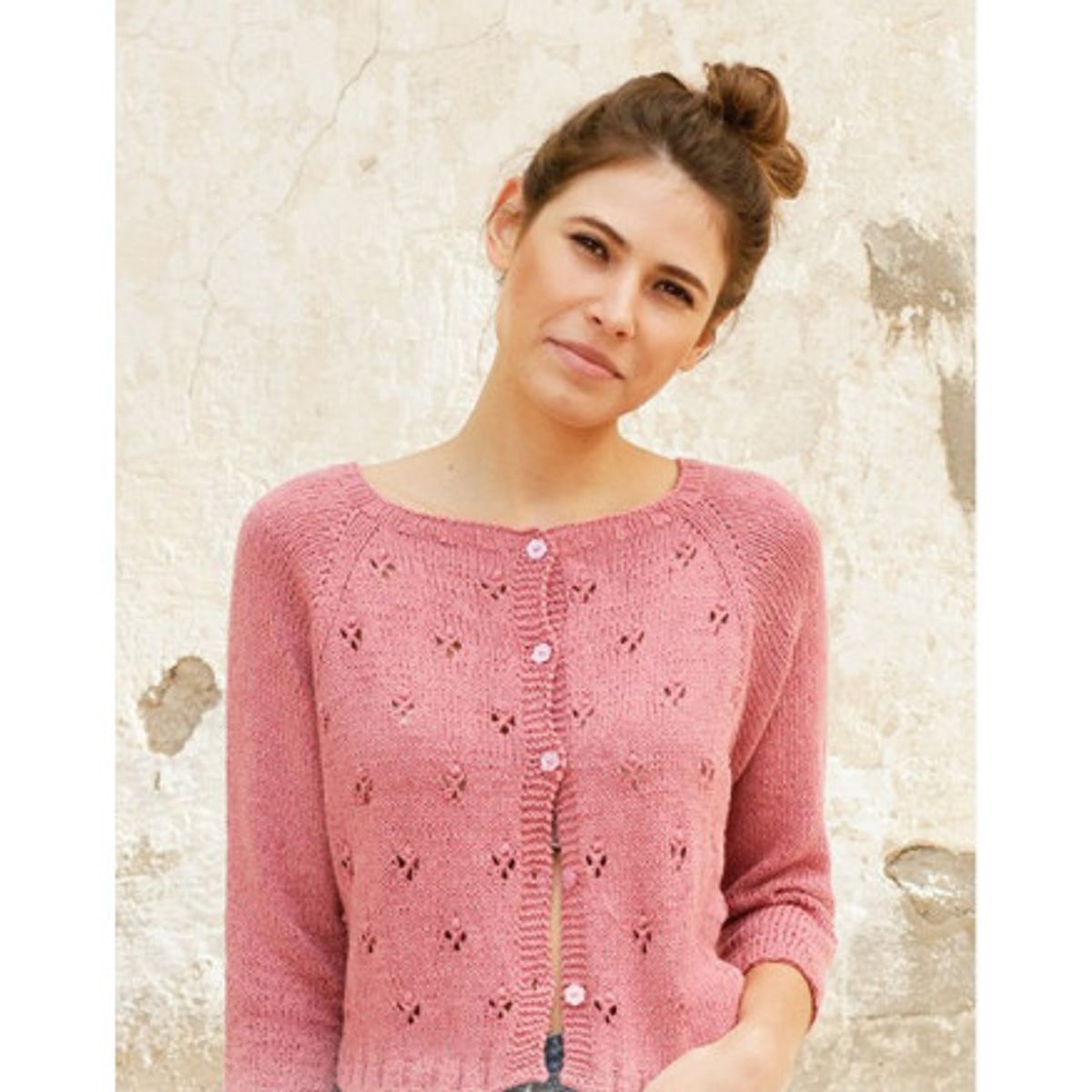 Raspberry Kiss by DROPS Design - Jakke Strikkeopskrift str. S - XXXL - Large