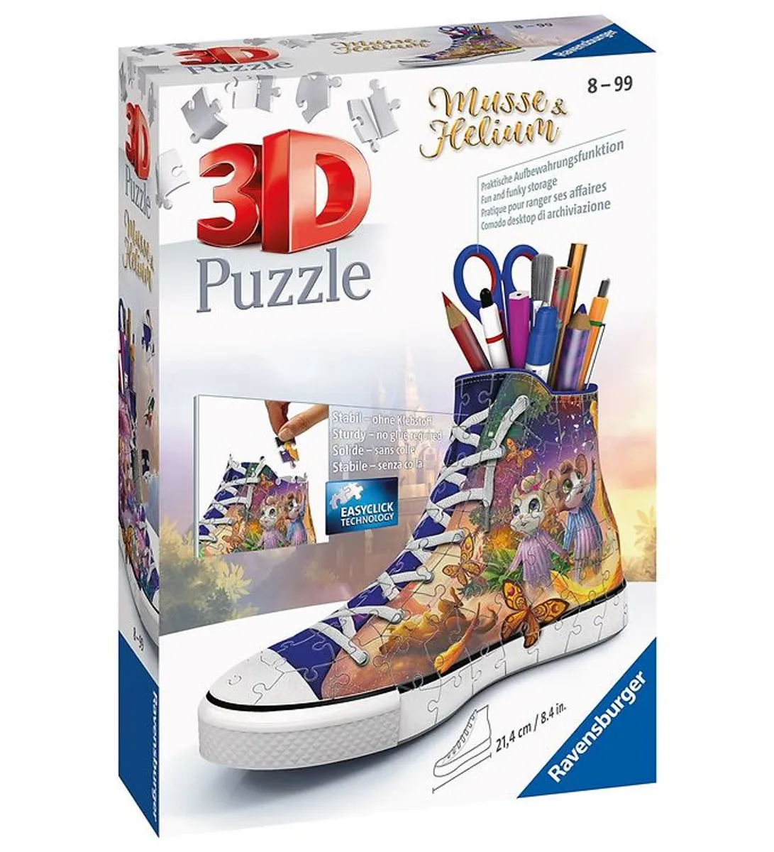 Ravensburger 3D Puslespil - 112 Brikker - Musse & Helium Sneaker