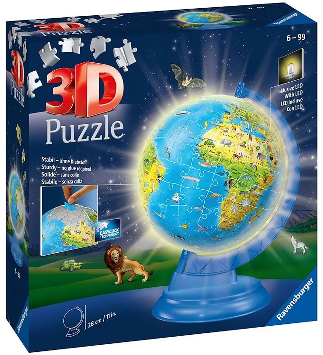 Ravensburger 3D Puslespil - 188 Brikker - Childrens Globe Night