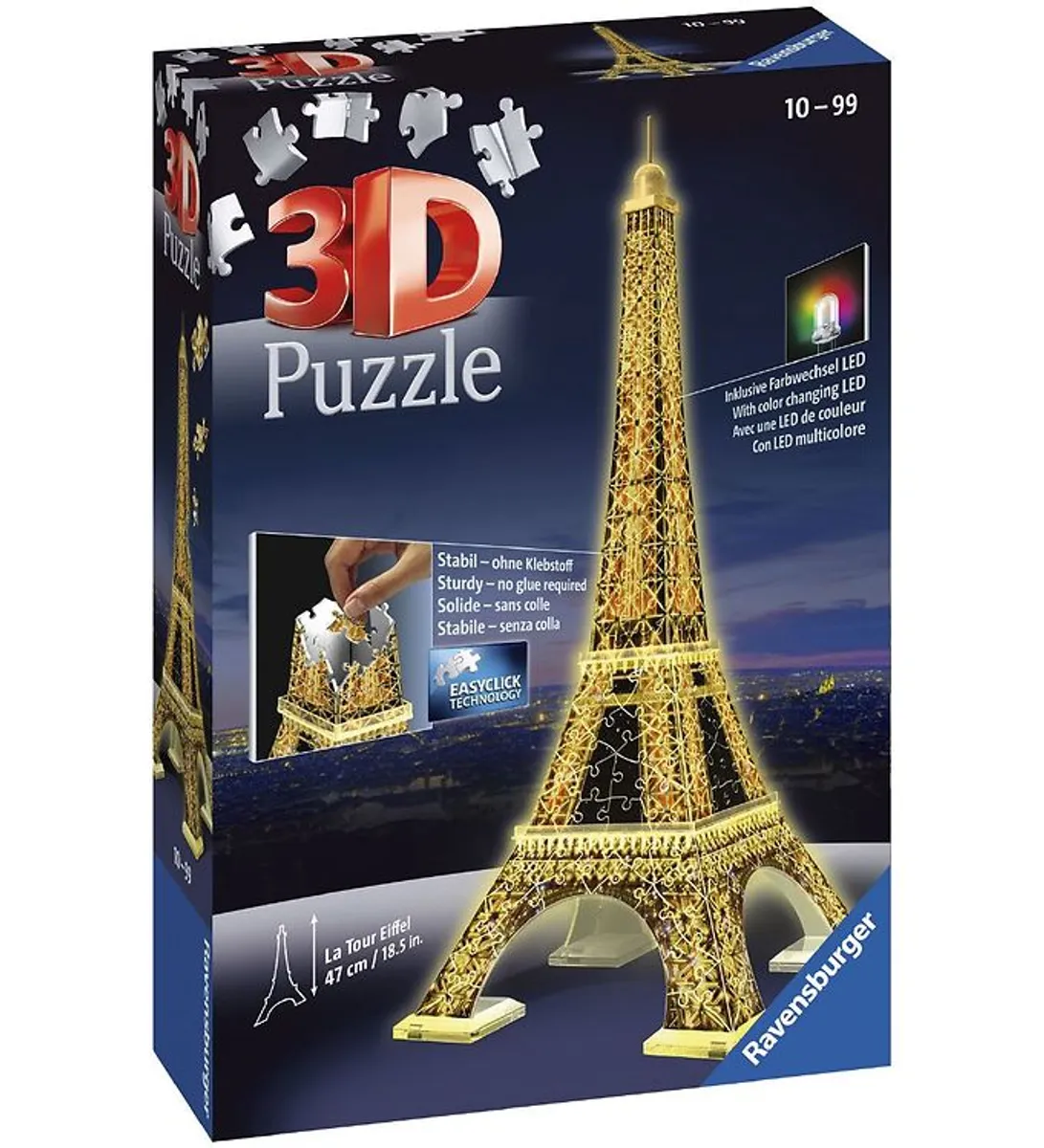 Ravensburger 3D Puslespil - 226 Brikker - Eiffeltårnet