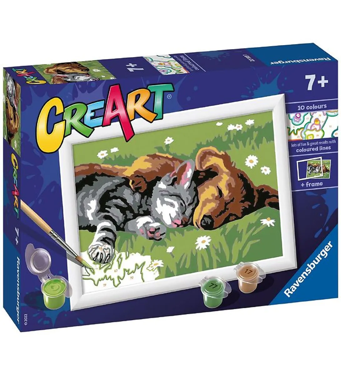 Ravensburger CreArt Malesæt - Sleeping Cats And Dogs