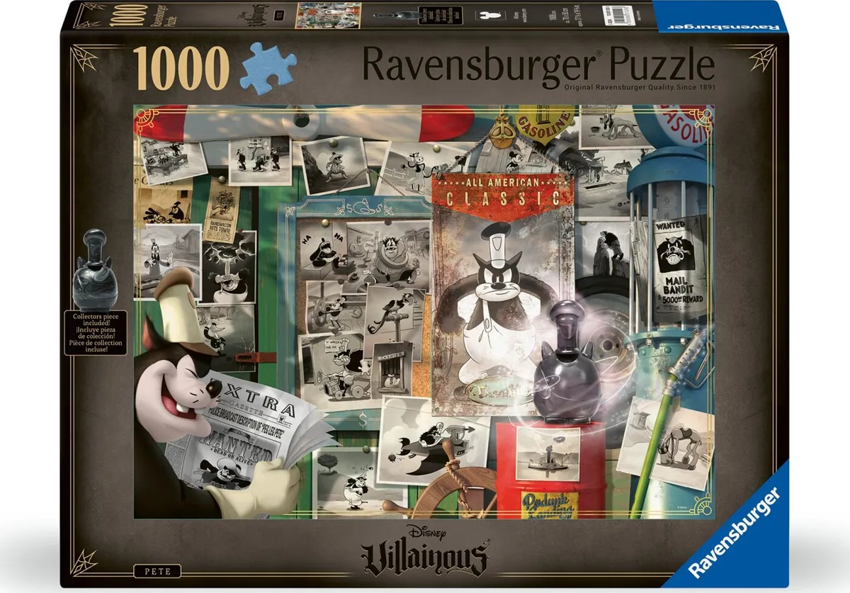 Ravensburger - Disney Villainous Puslespil - Sorteper - 1000 Brikker