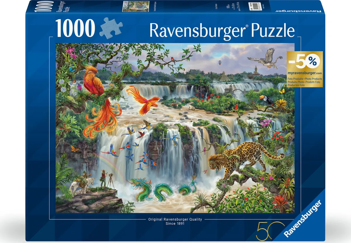 Ravensburger Puslespil - 1000 Brikker - Iguazu Vandfaldet