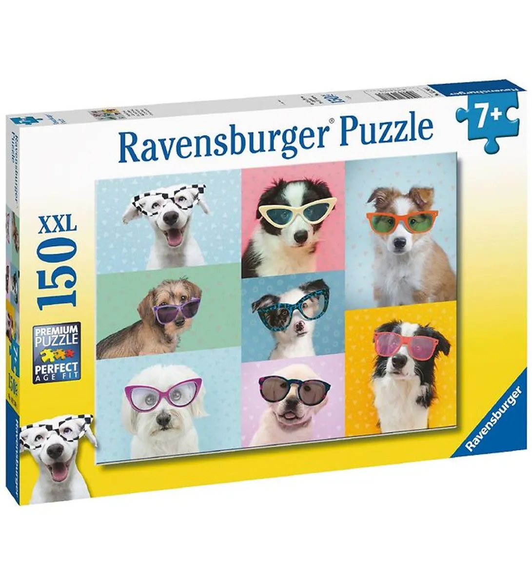 Ravensburger Puslespil - 150 Brikker - Funny Dogs