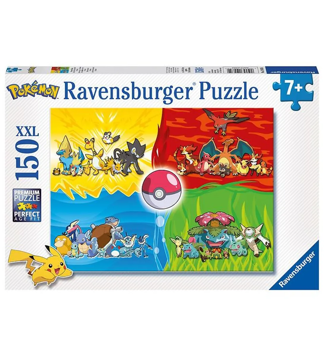 Ravensburger Puslespil - 150 Brikker - Pokémon