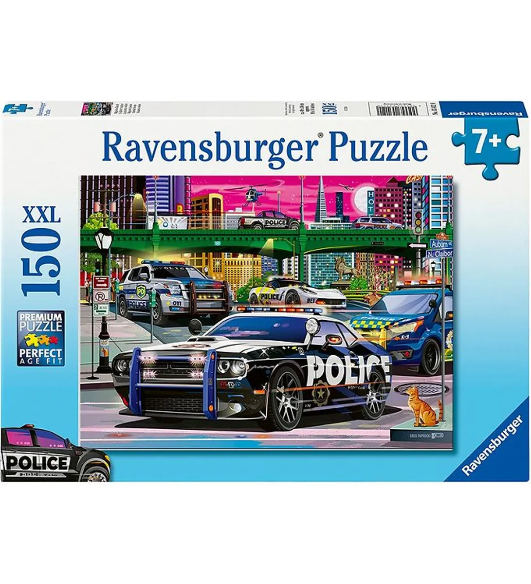 Ravensburger Puslespil - 150 Brikker - Police On Patrol