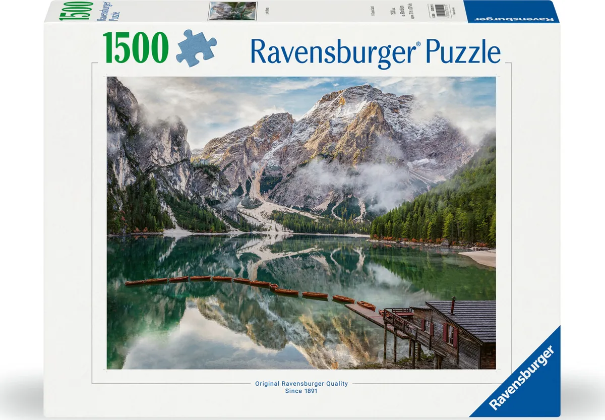 Ravensburger Puslespil - 1500 Brikker - Lake Braies