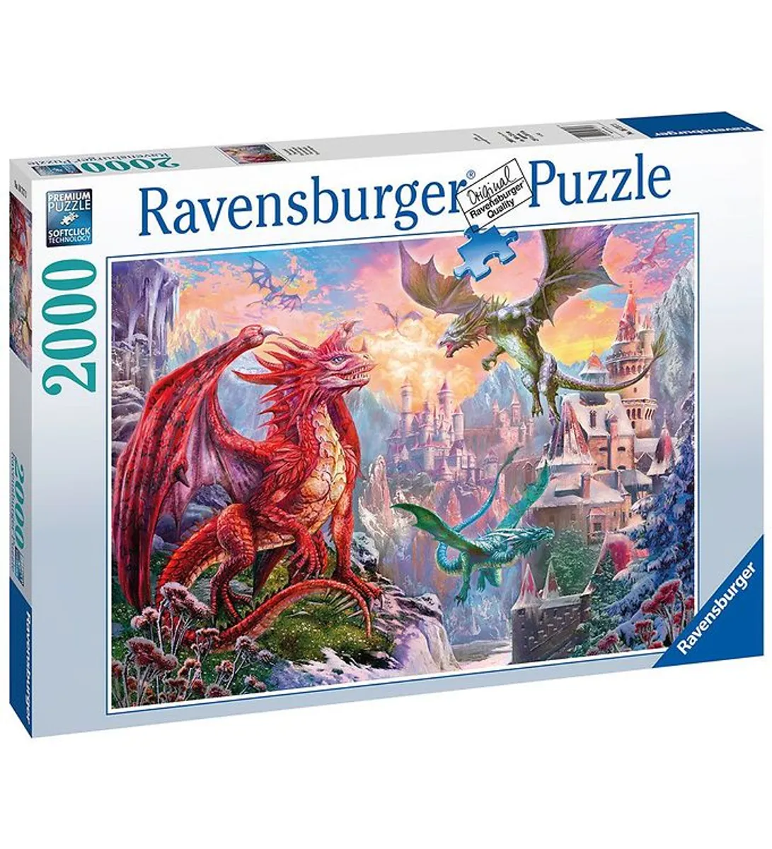 Ravensburger Puslespil - 2000 Brikker - Fantasy Dragon