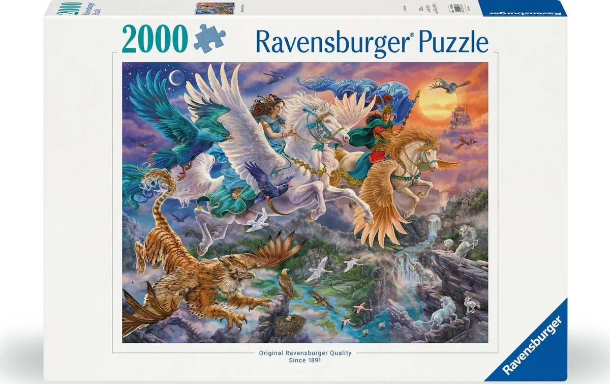 Ravensburger Puslespil - 2000 Brikker - Pegasus Og Venner