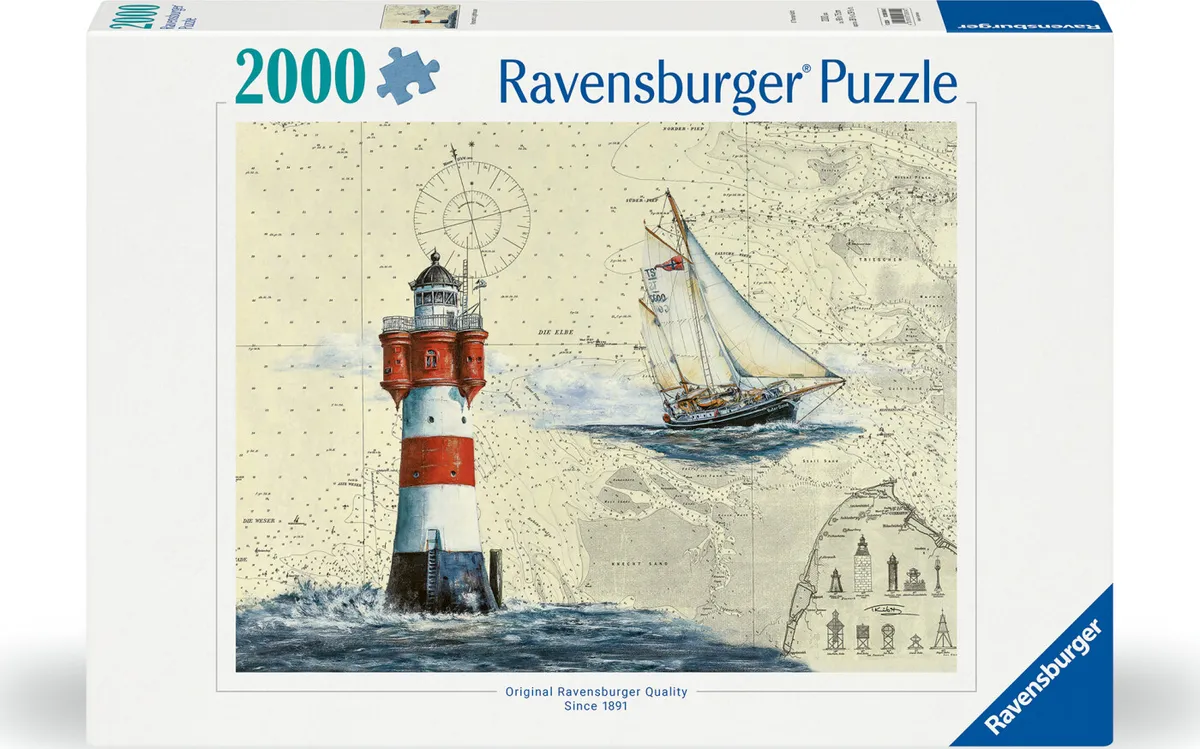 Ravensburger Puslespil - 2000 Brikker - Romantisk Fyrtårn