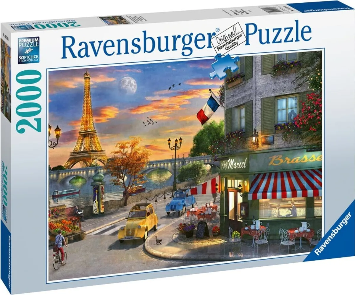 Ravensburger Puslespil - 2000 Brikker - Solnedgang I Paris