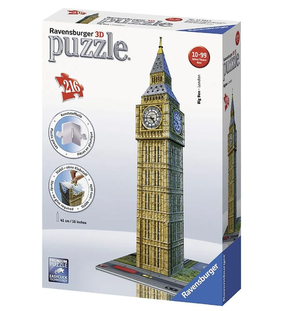 Ravensburger Puslespil - 216 Brikker - 3D - Big Ben