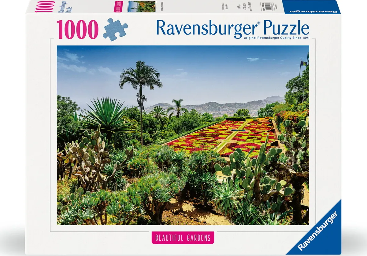 Ravensburger Puslespil - Beautiful Gardens - Botanisk Have Madeira - 1000 Brikker