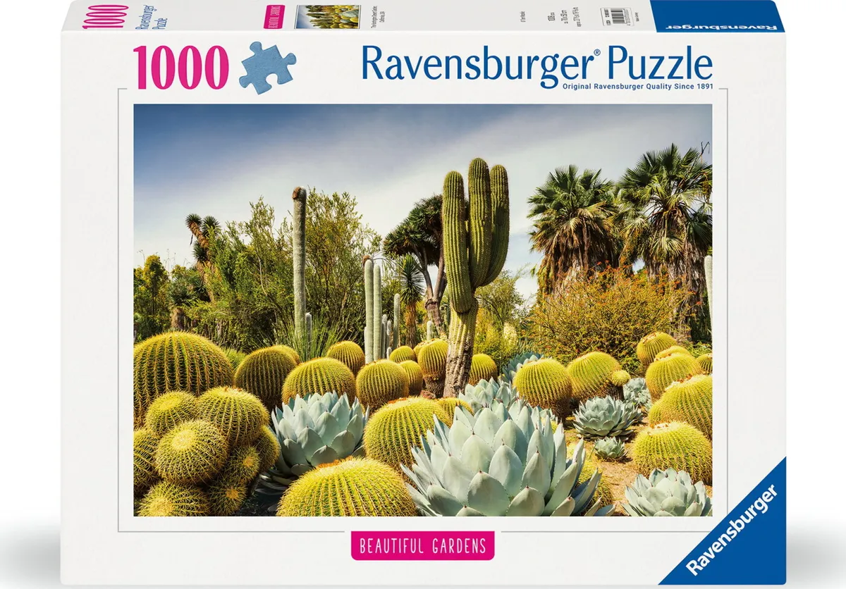 Ravensburger Puslespil - Beautiful Gardens - Huntington Desert - 1000 Brikker