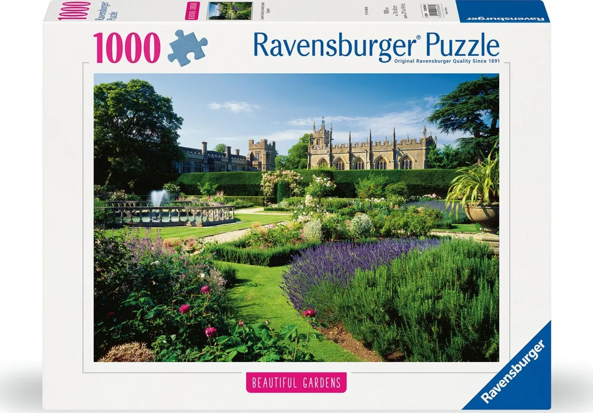 Ravensburger Puslespil - Beautiful Gardens - Sudeley Slot - 1000 Brikker