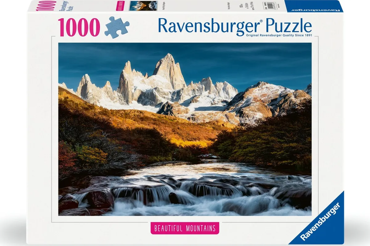 Ravensburger Puslespil - Beautiful Mountains - Fitz Roy - 1000 Brikker