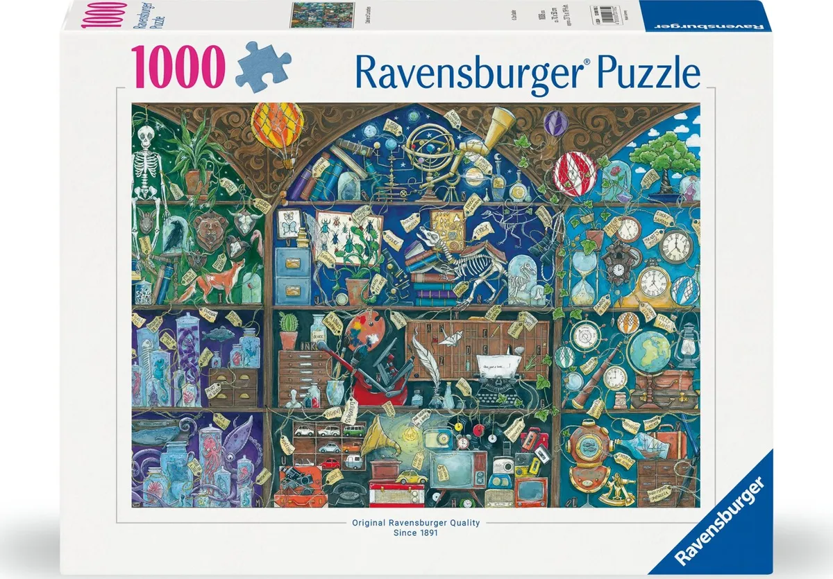 Ravensburger Puslespil - Cabinet Of Curiosities - 1000 Brikker