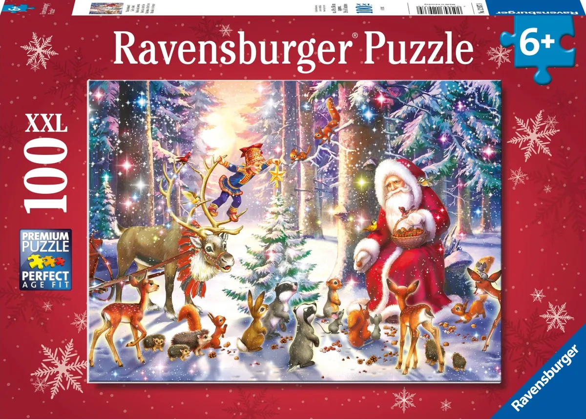 Ravensburger - Puslespil Christmas In The Forest 100 Brikker