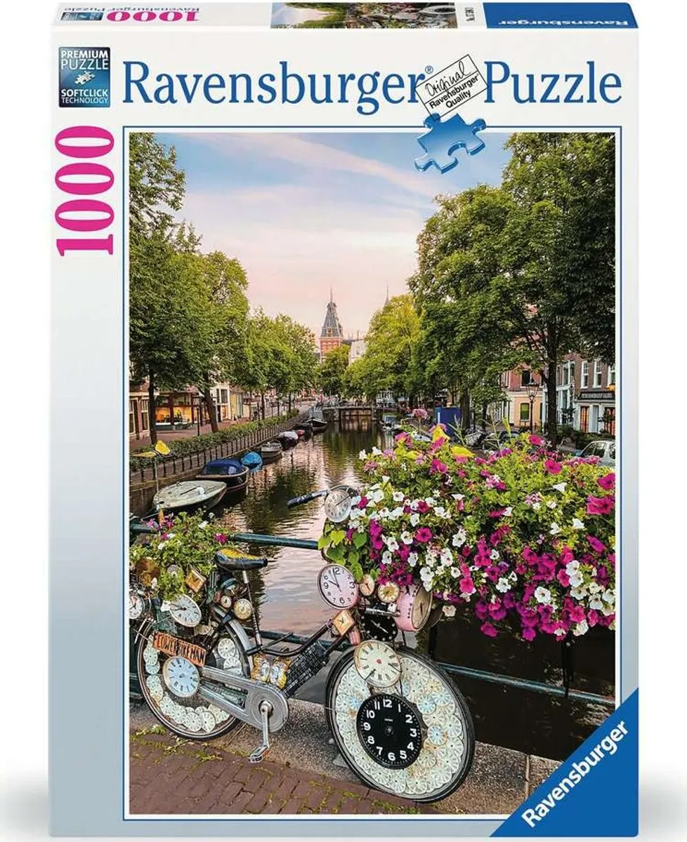 Ravensburger Puslespil - Cykel I Amsterdam - 1000 Brikker