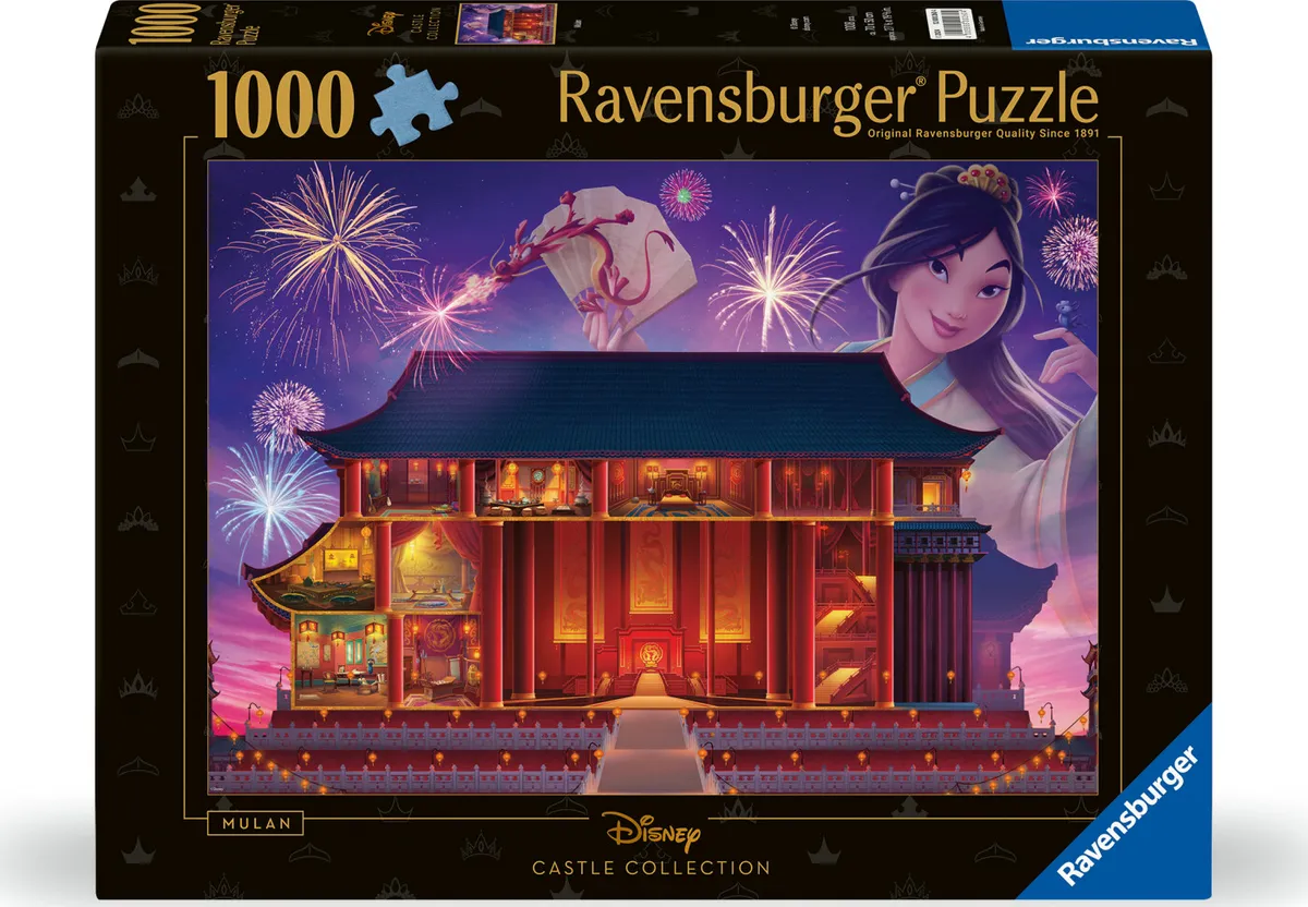 Ravensburger Puslespil - Disney Castle - Mulan - 1000 Brikker