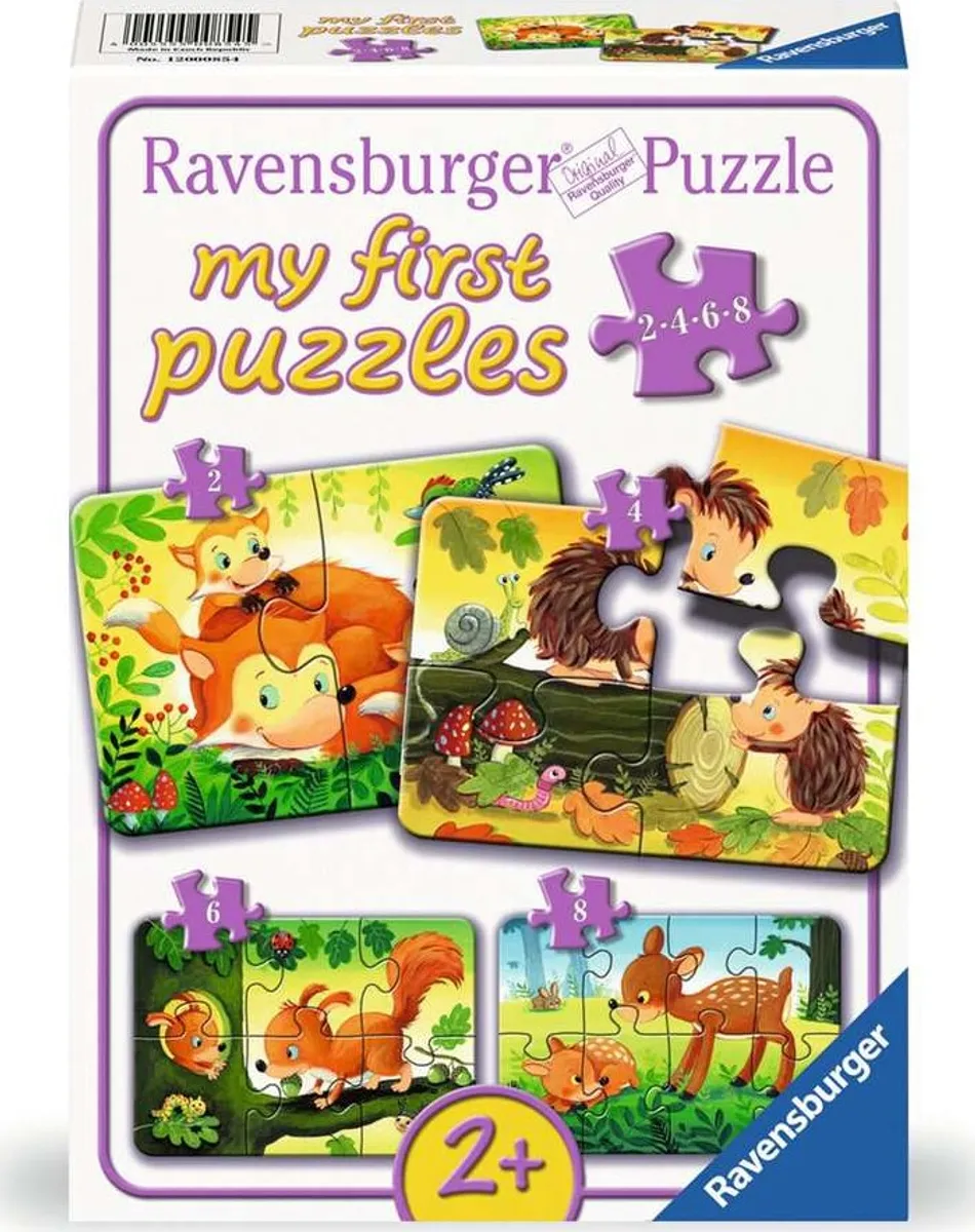 Ravensburger Puslespil - Dyr I Skoven - 4 Puslespil