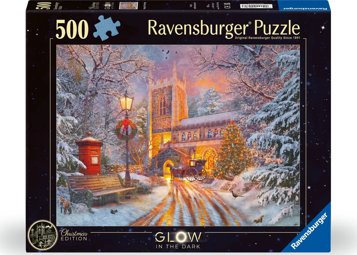 Ravensburger Puslespil - Glow In The Dark - Magisk Jul - 500 Brikker