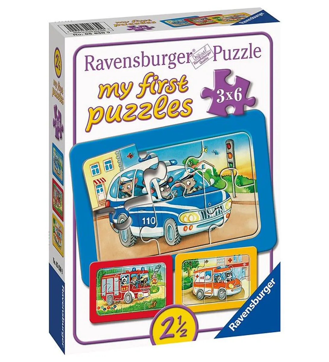 Ravensburger Puslespil - My First - 3 Forskellige - Animals In A