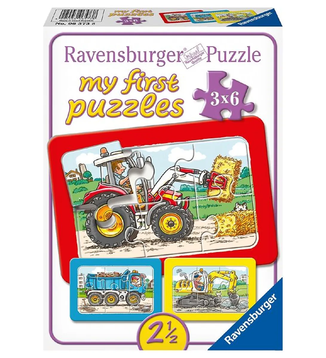 Ravensburger Puslespil - My First - 3x6 Brikker - Work