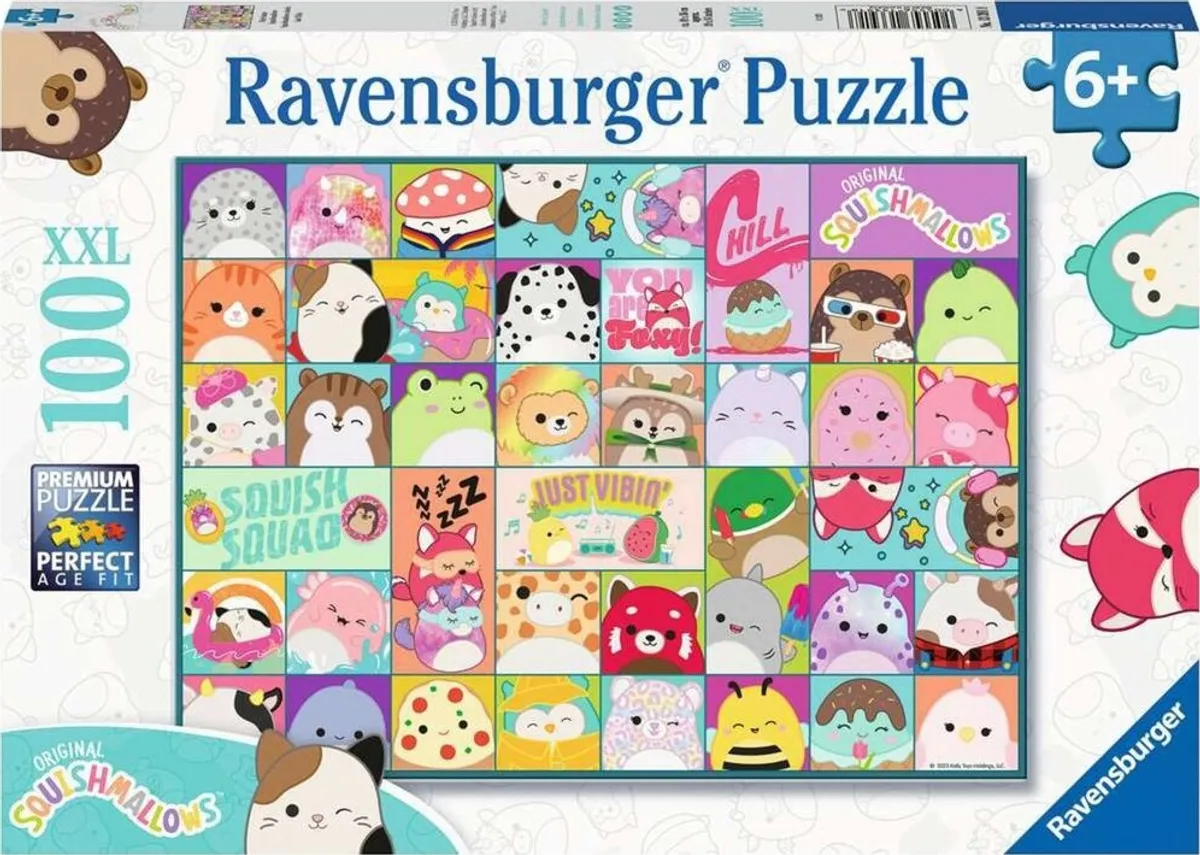 Ravensburger Puslespil - Squishmallows - 100 Xxl Brikker