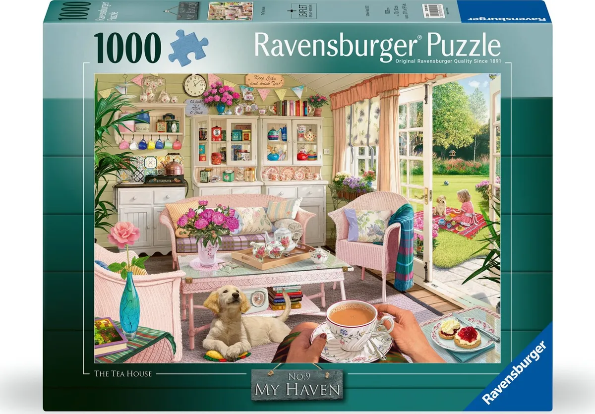 Ravensburger Puslespil - The Tea Shed - 1000 Brikker