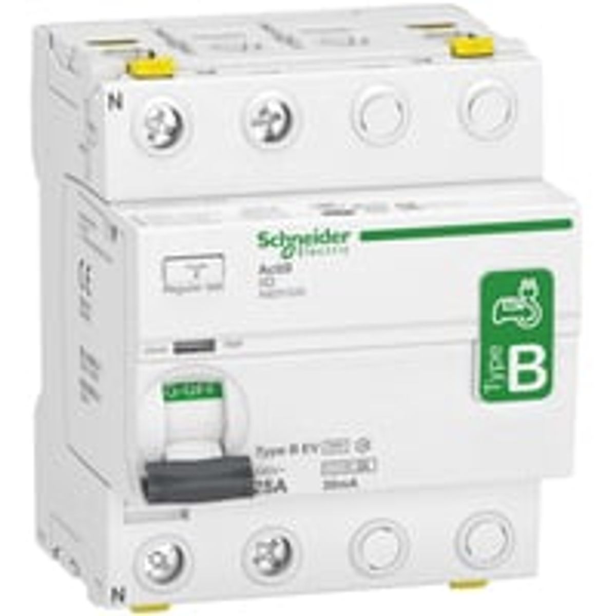 RCCB HPFI afbryder 2P, 25A, B-EV, 30 mA, AC/DC - Acti9 Schneider Electric