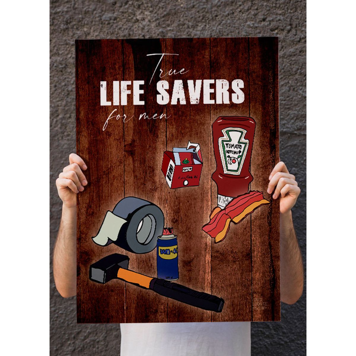 Real life savers-plakat - 21 x 29,7 (A4) Kr. 199,-