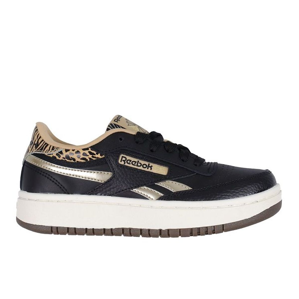 Reebok Sko - Club B Double Revenge Junior - Black/Sahara/Gold