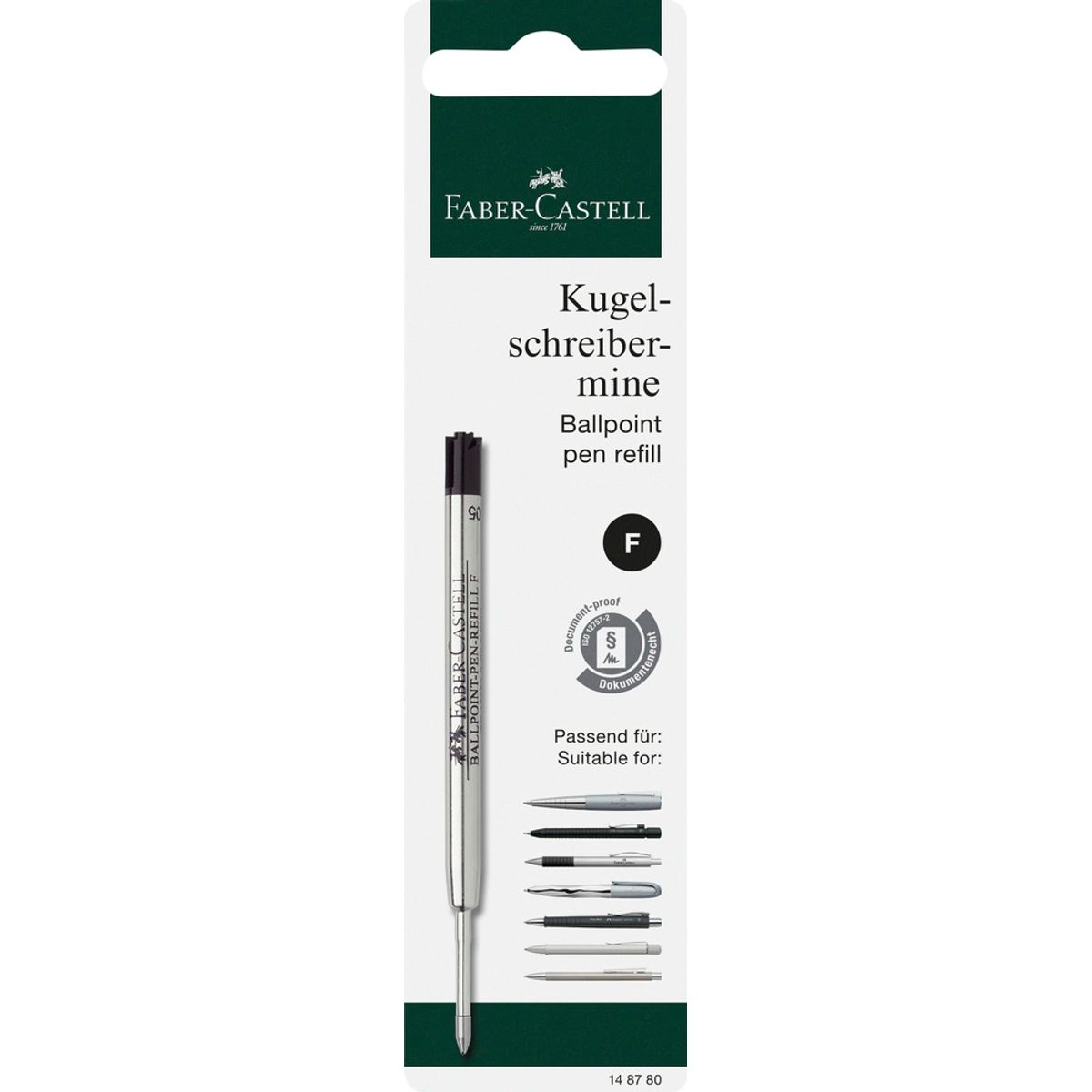 Refill Faber-Castell kuglepen f sort bk