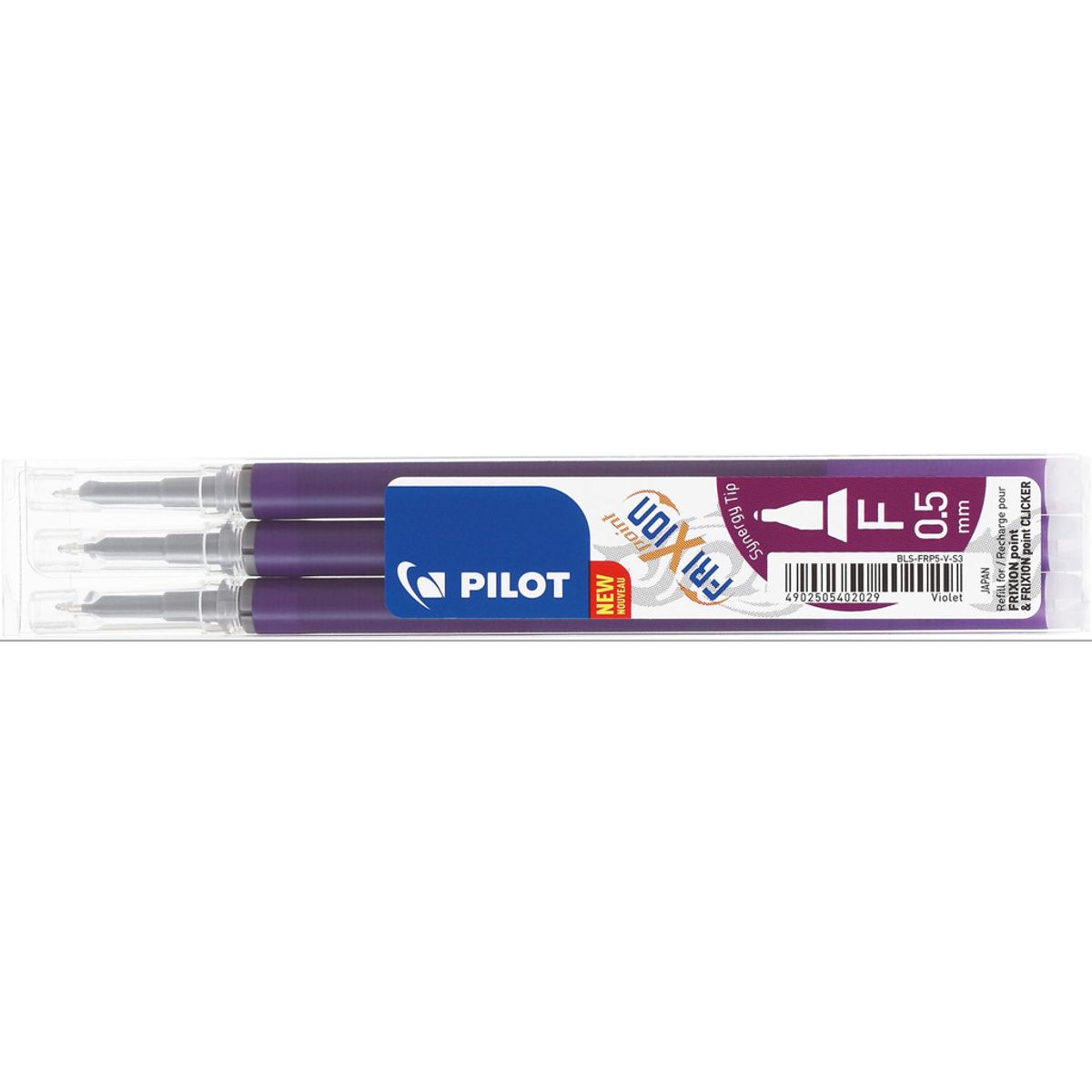 Refill Pilot Frixion Point Lilla 0,5 mm 3-stk