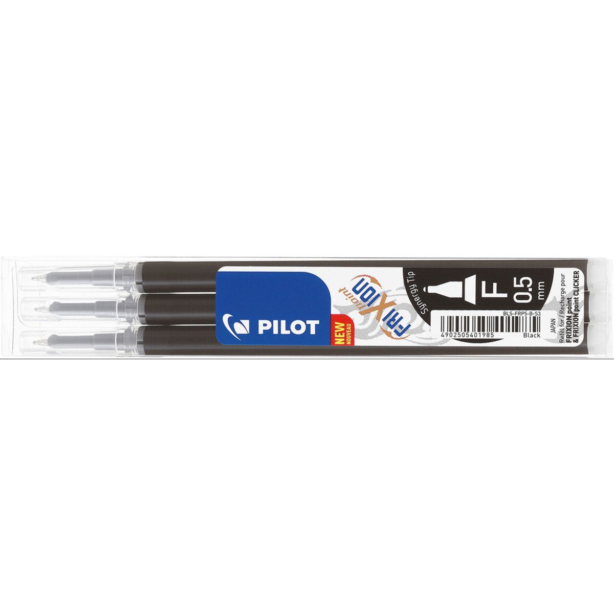 Refill Pilot Frixion Point Sort 0,5 mm 3-stk